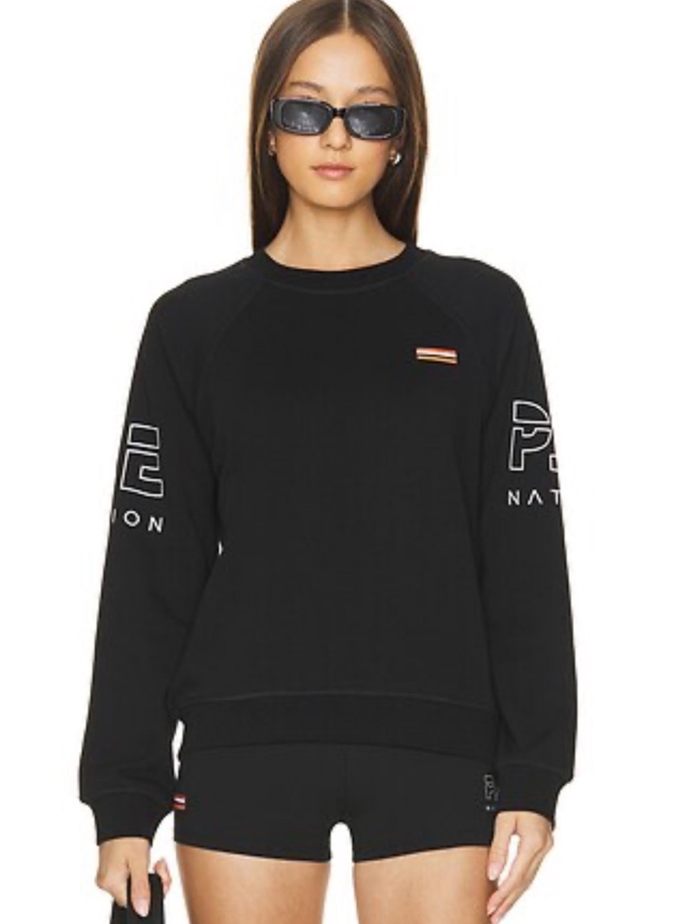 P.E Nation Moneyball sweater Black Pullover Crew Sweatshirt, small - Picture 3 of 14